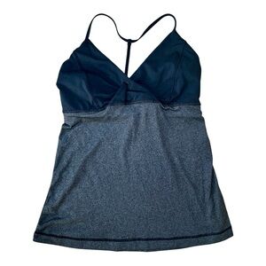 Authentic Lululemon Athletica Black and Gray Chemise with Y-Back, Size 6